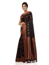 Kavvya Deep Burgundy Soft & Lightweight Satin Gajji Weaving Silk Saree - KAVVYA